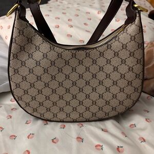 Designer Beige and Brown Women's Bag